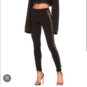 Puma by Rihanna Fenty NWOT Black Lace-Up Women's Leggings
